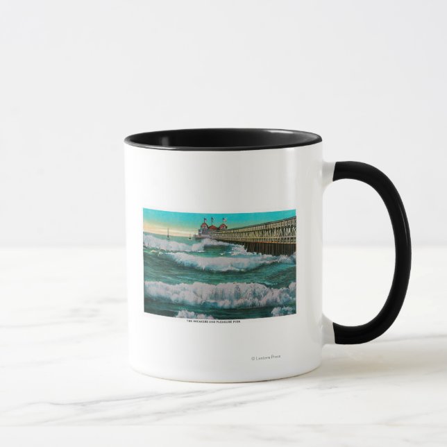 The Breakfast and Pleasure PierLong Beach, CA Tasse (Rechts)