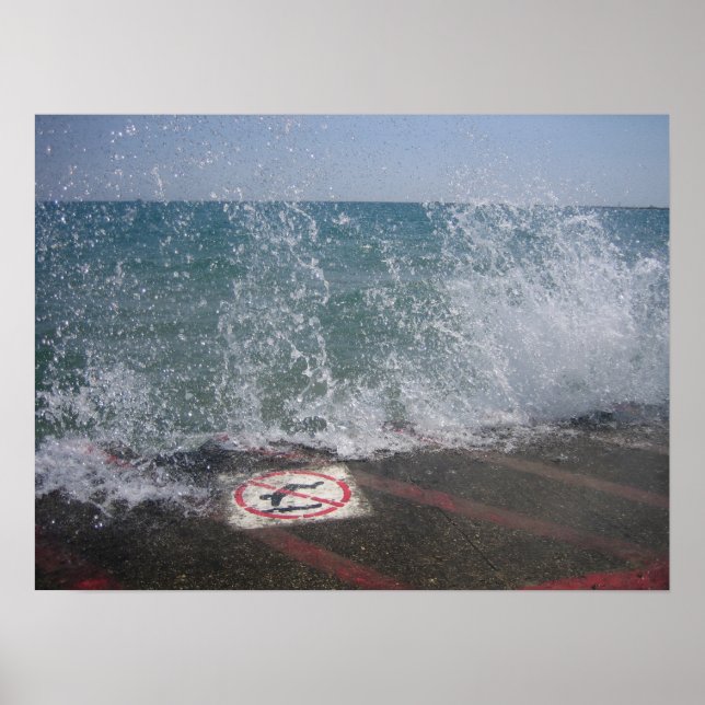 The Breakwall, Lake Michigan, Chicago, IL Poster (Vorne)