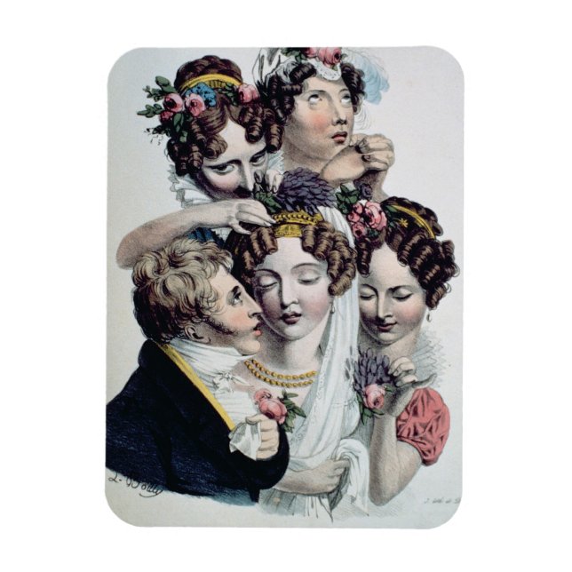 The Bride, c.1820 (litho) Magnet (Vertikal)