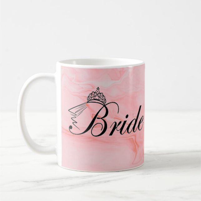 The Bride Elegant Black Script Wedding Coffee Tass Kaffeetasse (Links)