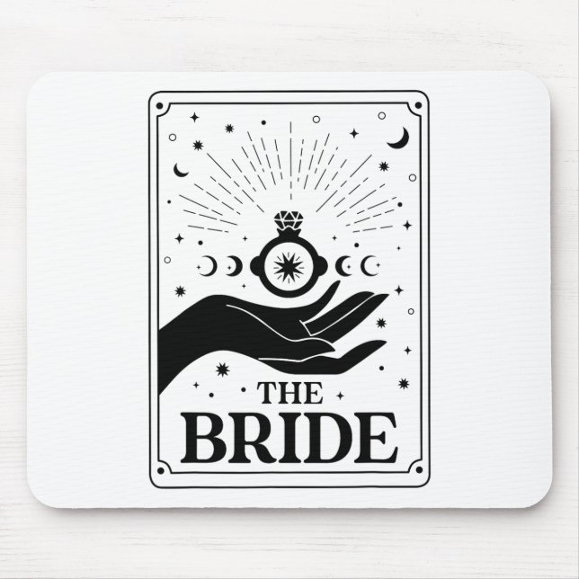 The Bride Future Mrs. Tarot Gothic Brautparty Bac Mousepad (Vorne)