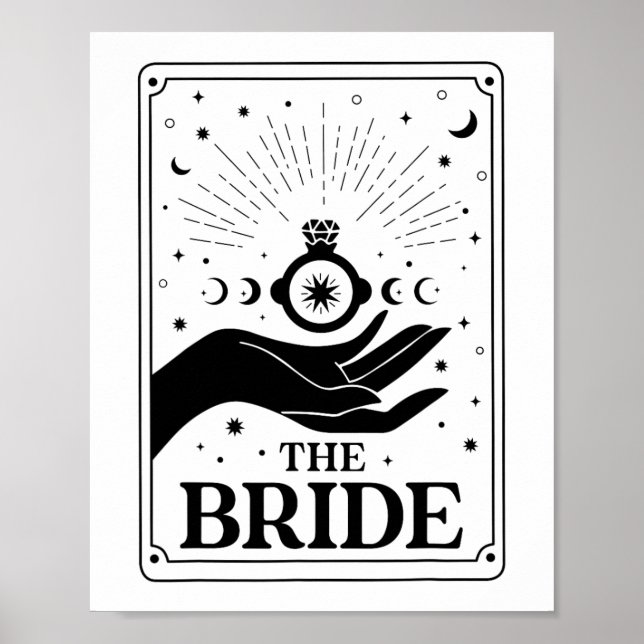 The Bride Future Mrs. Tarot Gothic Brautparty Bac Poster (Vorne)