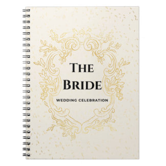The Bride – Gold Frame Wedding Design notebook Notizblock