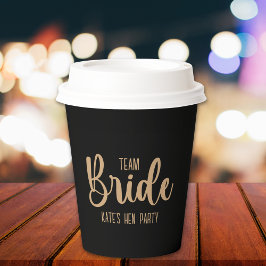 The Bride Team Elegant Bachelorette Pappbecher