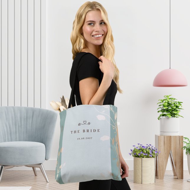 The Bride Tote Bag | Sage Green & Gold Tasche (Von Creator hochgeladen)