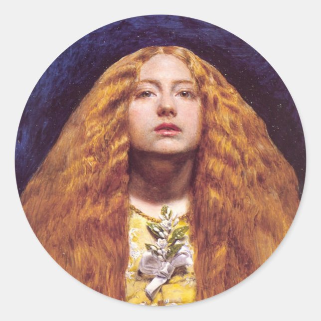 The Bridesmaid, c.1851, von John Everett Millais Runder Aufkleber (Vorderseite)