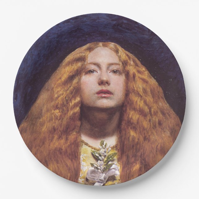 The Bridesmaid (von John Everett Millais) Pappteller (Vorderseite)