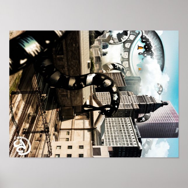 the Bright Chicago Sky Poster (Vorne)