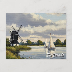 The Broads England Travel Postkarte