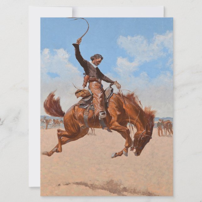 The Bronco Buster (von Frederic Remington) Karte (Vorderseite)