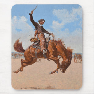 The Bronco Buster (von Frederic Remington) Mousepad