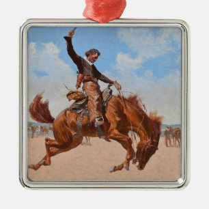 The Bronco Buster (von Frederic Remington) Ornament Aus Metall