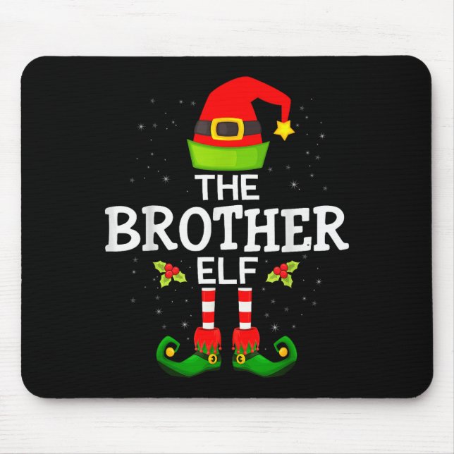 The Brother Elf Christmas Family Matching Pajama  Mousepad (Vorne)