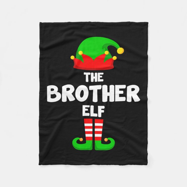 The Brother Elf Funny Christmas Matching Family Pa Fleecedecke (Vorderseite)