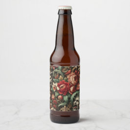 The Brothers Green - Gothic Floral Pillow Bierflaschenetikett