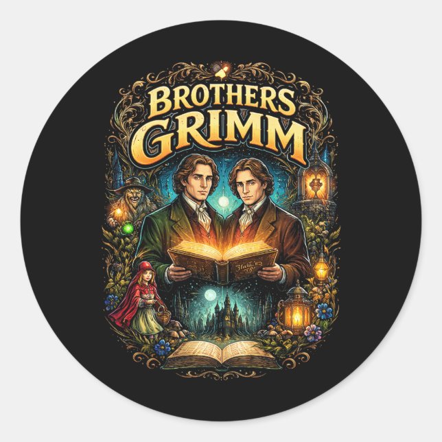 The Brothers Grimm Runder Aufkleber (Vorderseite)