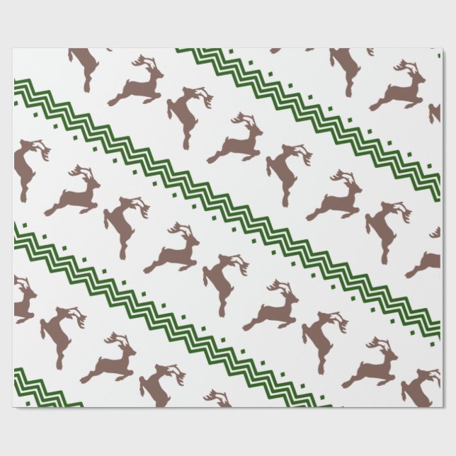 THE BROWN REINDEER PATTERN GESCHENKPAPIER (Flach)