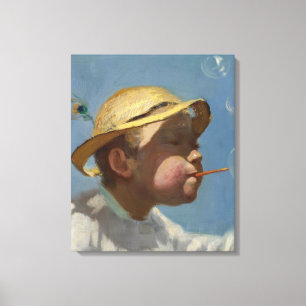The Bubble Boy (von Paul Peel) Leinwanddruck