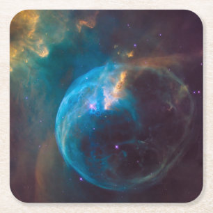 The Bubble Nebula, Ngc 7635. Rechteckiger Pappuntersetzer