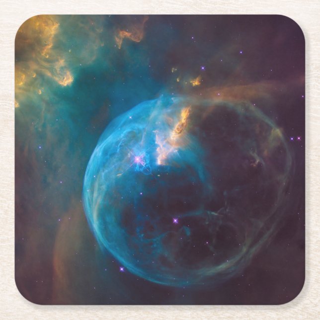 The Bubble Nebula, Ngc 7635. Rechteckiger Pappuntersetzer (Vorderseite)