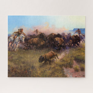 The Buffalo Hunt, No.39 von Charles M. Russell