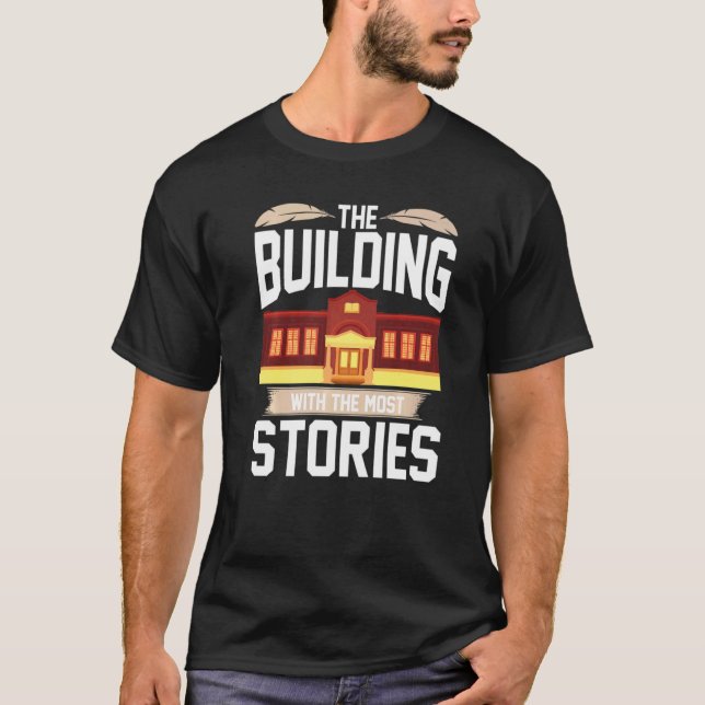 The Building With The Most Stories Library Book  1 T-Shirt (Vorderseite)