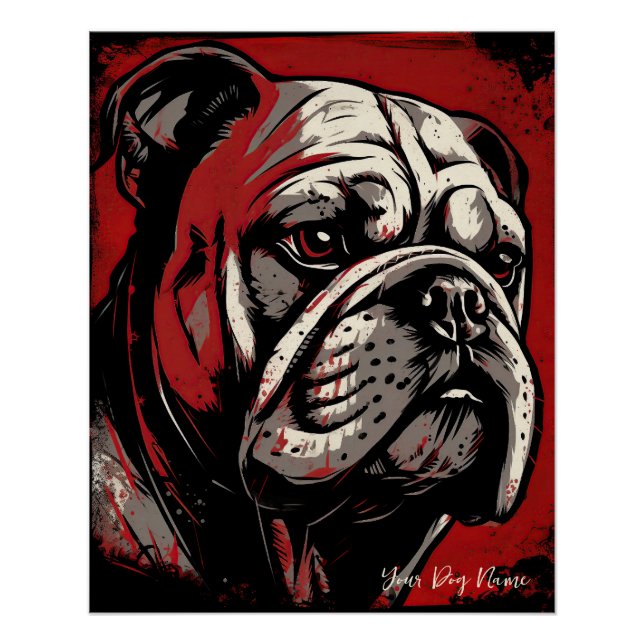 The Bulldog, Red and Black 001 - Ulises Dallaire Poster (Vorderseite)