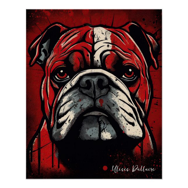 The Bulldog, Red and Black 002 - Ulises Dallaire Poster (Vorderseite)