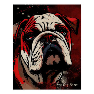 The Bulldog, Red and Black 004 - Ulises Dallaire Poster