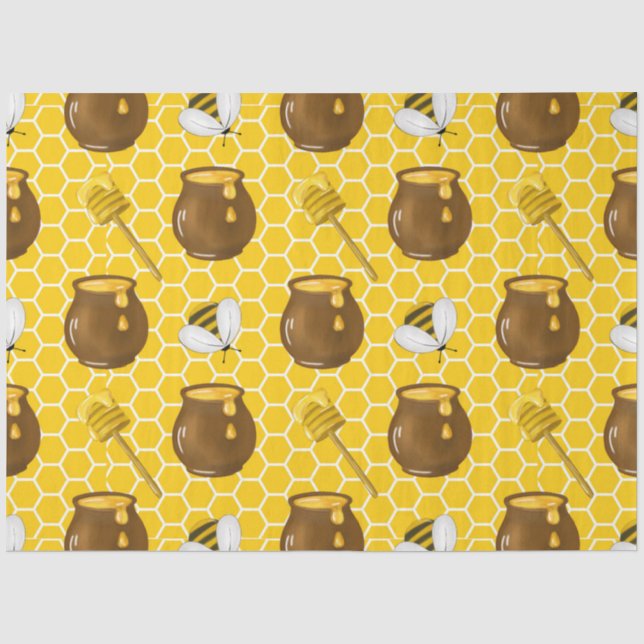 The Bumble Bee and Honey Series Design 2 Seidenpapier (Vorderseite)