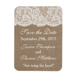 The Burlap & Lace Wedding Collection Magnet
