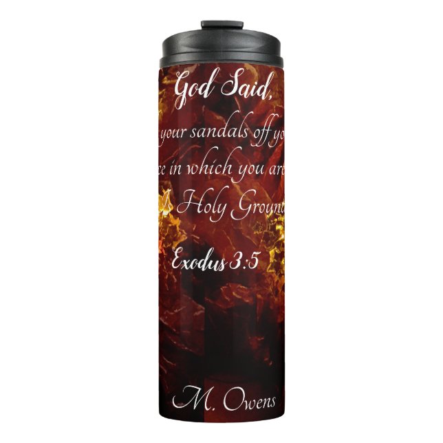 "The Burning Bush" Thermal Tumbler Thermosbecher (Vorderseite)