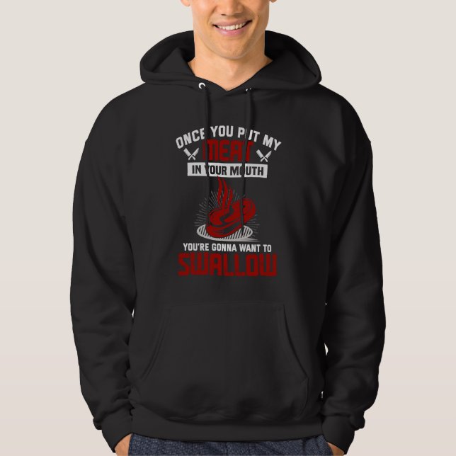 The Butchers Food Message About Meat Hoodie (Vorderseite)