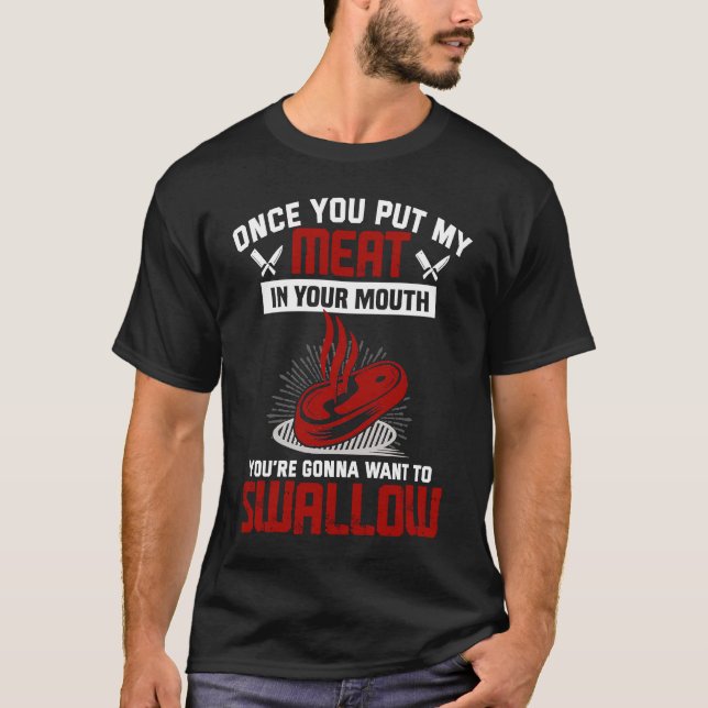The Butchers Food Message About Meat T-Shirt (Vorderseite)