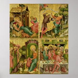 The Buxtehude Altar, right wing, 1400-10 Poster