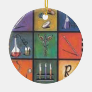 "The caduceus-Chirurg / medical Ornament" Keramikornament
