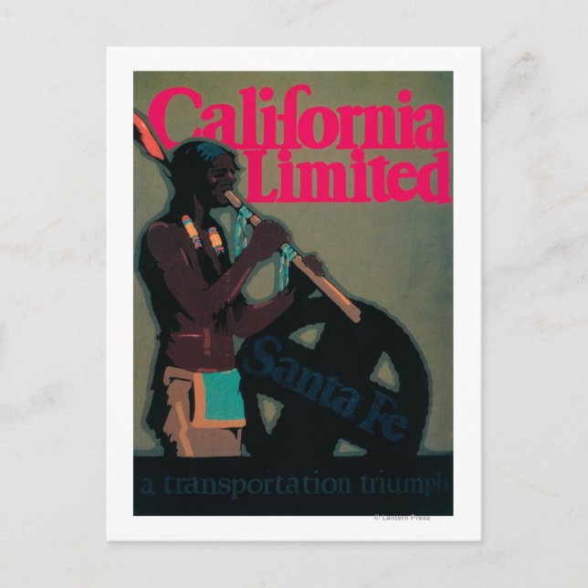 The California Limited Travel Poster Postkarte (Vorderseite)