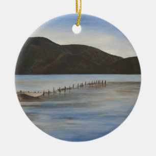 The Calm Water of Akyaka Landscape Art Keramikornament