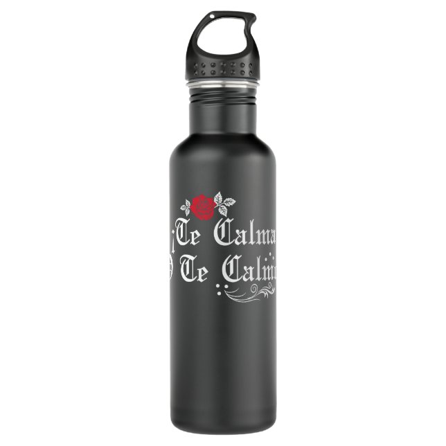 The Calmas O The Calmo Funny Hispanic Edelstahlflasche (Vorderseite)