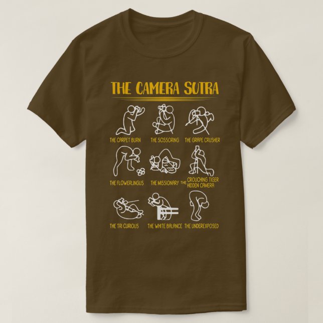 The Camera Sutra Funny Photographer Gift  T-Shirt (Design vorne)