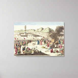 The camp of the Israelites and the Opfer of the Leinwanddruck