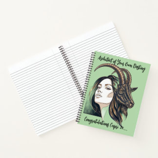 The Capricorn Lady: Premium Handcrafted Custom Notizbuch