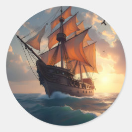 The Captain's Pride -  Runder Aufkleber