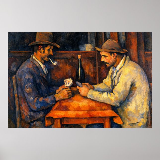 The Card Players by Paul Cezanne Poster (Vorne)