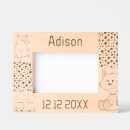 The cat and mouse in happy memories. geätzte rahmen