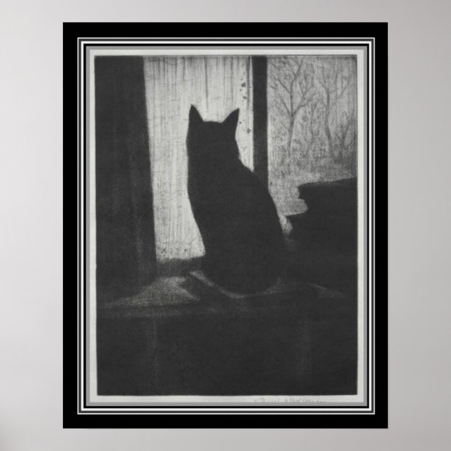 "The Cat" ca. 1900 von CRW Nevinson Poster (Vorne)