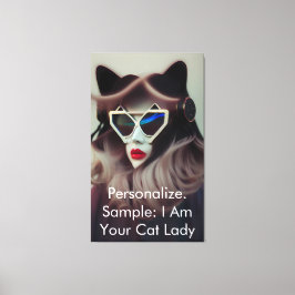 The Cat Lady (Customizable) Leinwanddruck