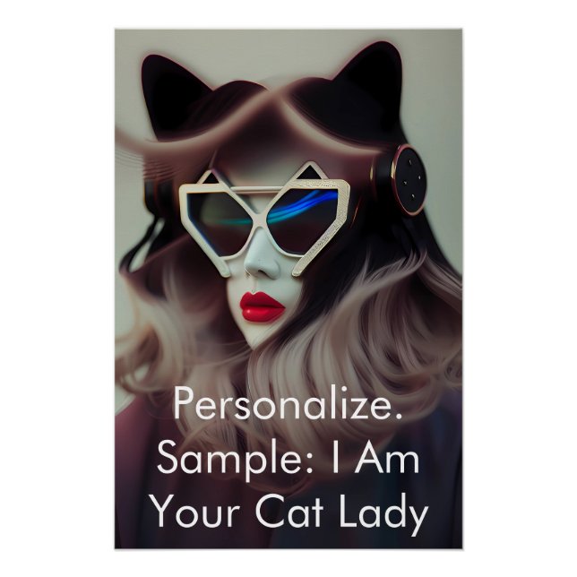 The Cat Lady (Customizable) Poster (Vorderseite)