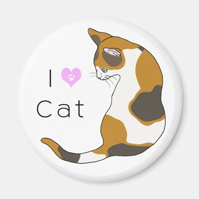 The cat which turns around　(tortoise-shell cat) magnet (Vorne)
