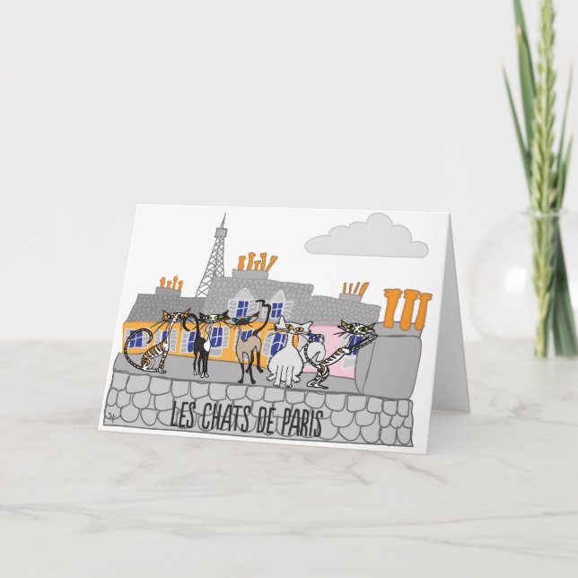 The Cats of Paris greeting card Karte (Vorderseite)